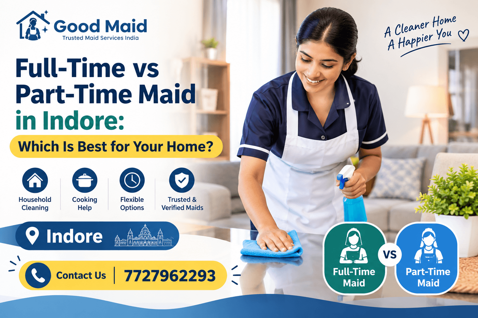 Full-Time vs Part-Time Maid in Indore: Which Is Best for Your Home?