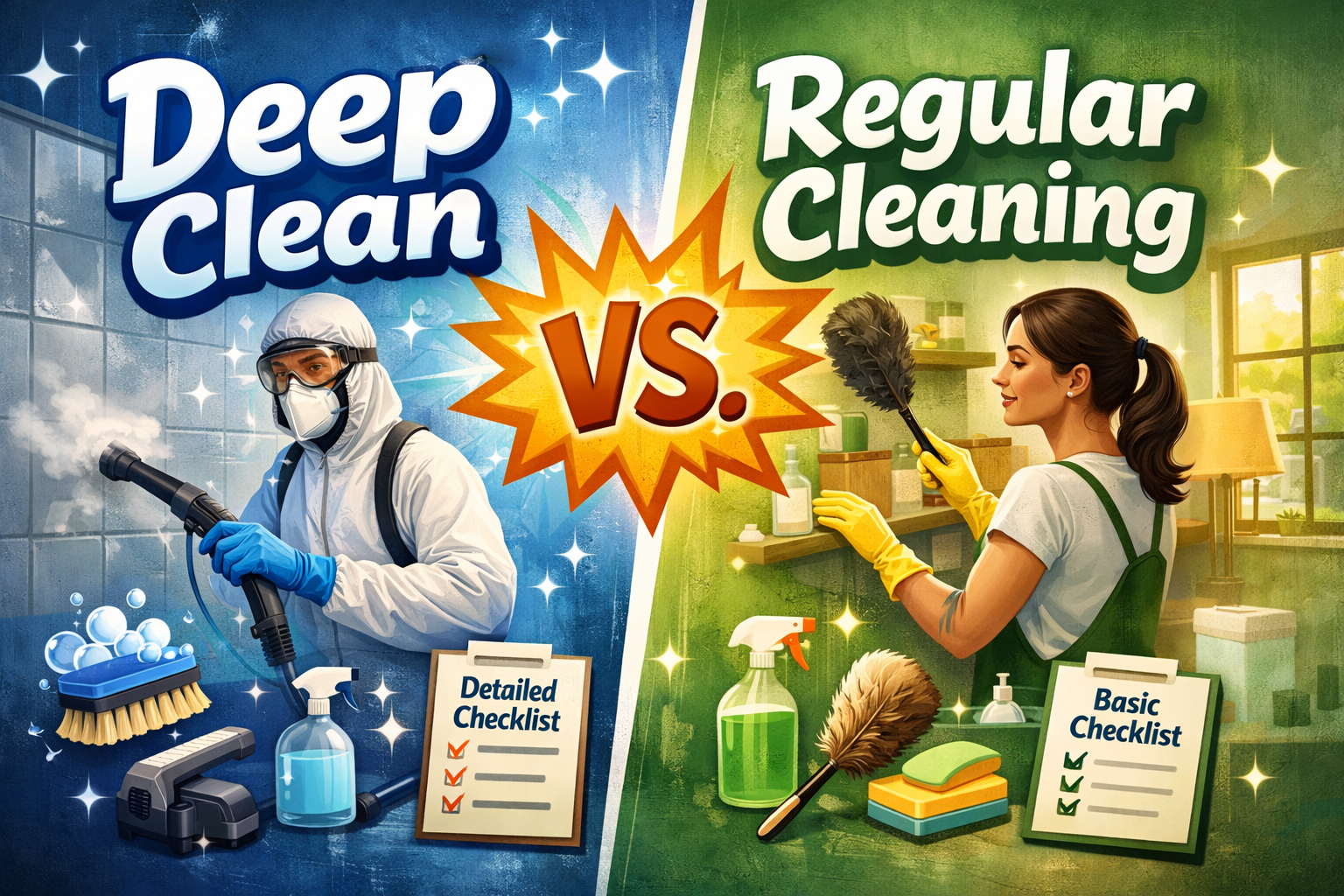 Deep Clean vs. Regular Cleaning